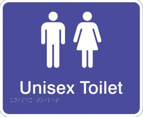 Visualise VIS-UT Unisex Toilet Braille Sign