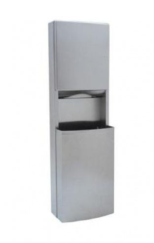 BOBRICK Contura B43949 Paper Dispenser and Waste Bin 60L Surface Mount