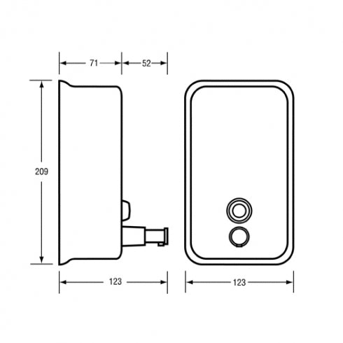Metlam ML605W Soap Dispenser Vertical 1.2L