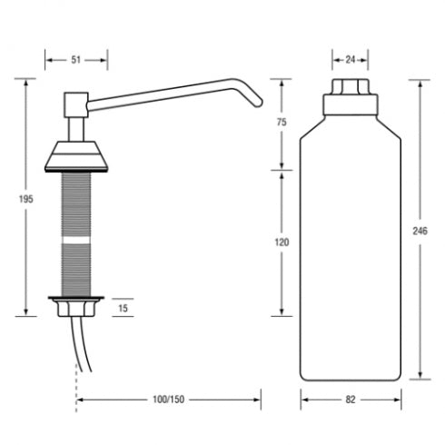 Metlam ML628 Soap Dispenser Basin Liquid 950mL