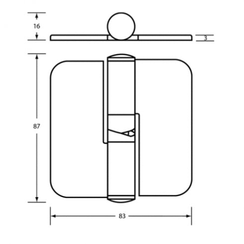 Metlam Hardware ML20 Gravity Hinge Concealed Fix