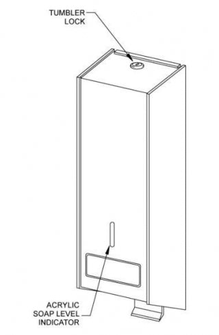 JD MACDONALD 10-5001-SS Cartridge Soap Dispenser 0.9L