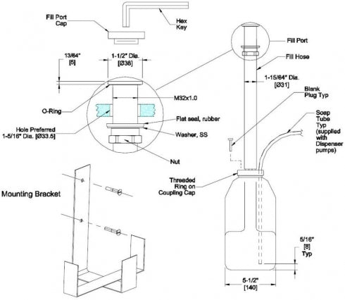 JD MACDONALD EZ Fill 10-0390 Soap Tank and Multi-Feed Kit
