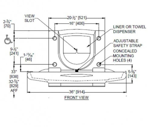JD MACDONALD 10-9012 Baby Change Table Horizontal