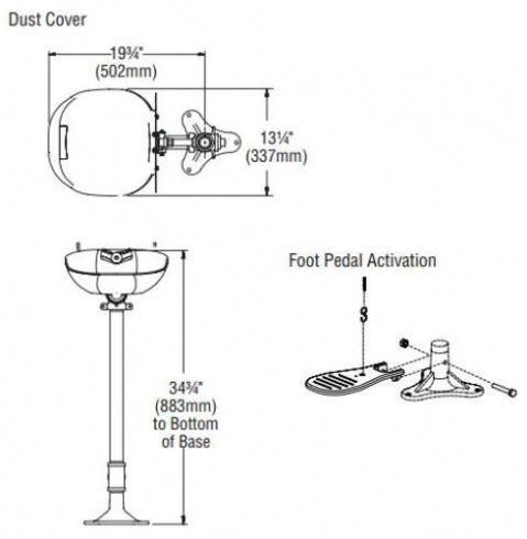 Bradley Halo Combination Drench Shower and EyeWash Station
