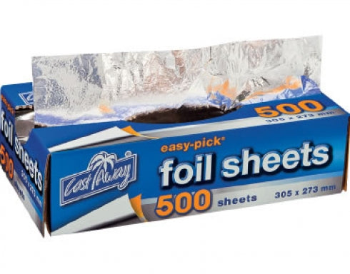 Castaway Easy-Pick Heavy Duty Foil Sheets Pre-Cut Large