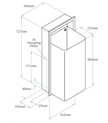 Bradley Retro 334 Recessed Waste Disposal Unit 68L
