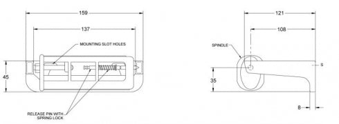 JD MACDONALD 10-0263 Single Toilet Roll Holder Heavy Duty