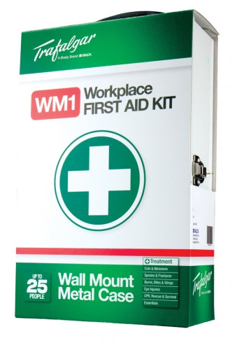 Brady Occupation Wall Mounted Workplace First Aid Kit in Metal Case