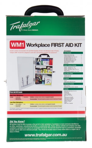Brady Occupation Wall Mounted Workplace First Aid Kit in Metal Case