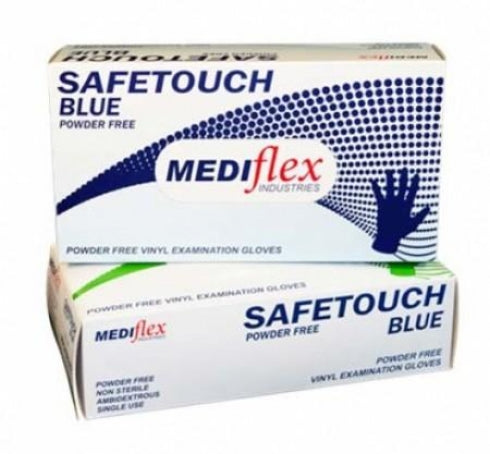 Mediflex Safetouch Disposable Vinyl Gloves Powder Free Medium