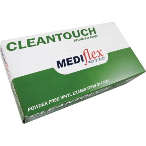 Mediflex Cleantouch Disposable Vinyl Gloves Powder Free Small