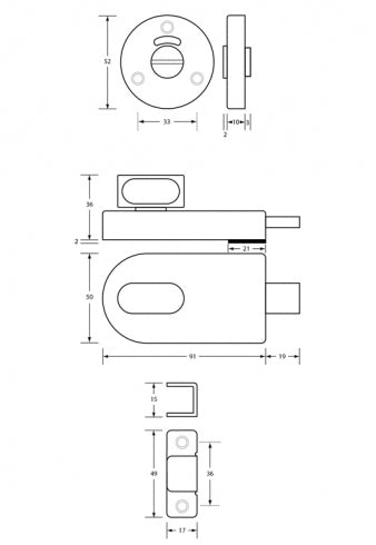 Metlam Hardware 700 Bumper/ Lock Indicator Set
