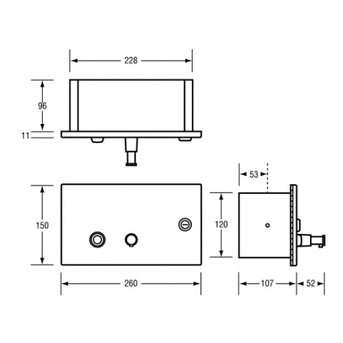 Metlam ML640A Recessed Soap Dispenser Horizontal 1.2L