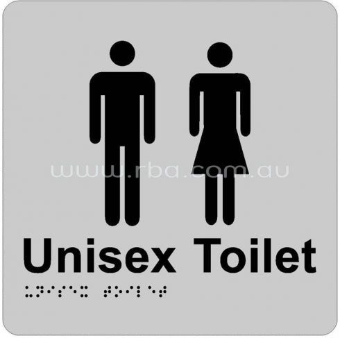 RBA Stainless Braille Sign RBA4330 Unisex Toilet