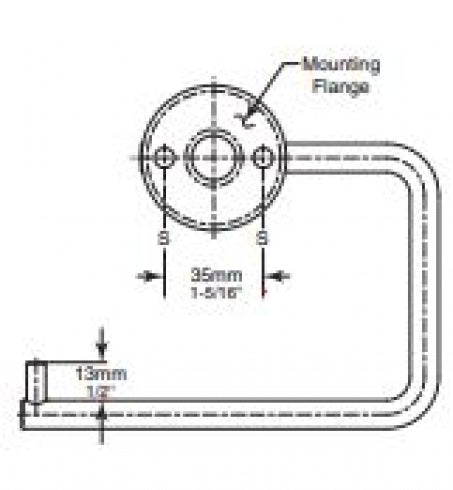 BOBRICK Cubicle B543 Single Toilet Roll Holder