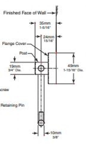 BOBRICK Cubicle B543 Single Toilet Roll Holder