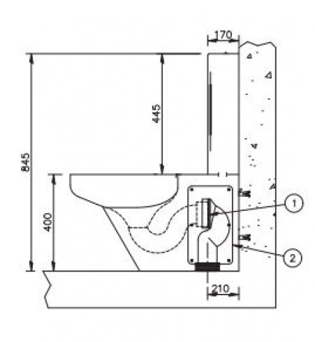 RBA RBA8847 Toilet Suite with Seat Closed Coupled P or S Trap