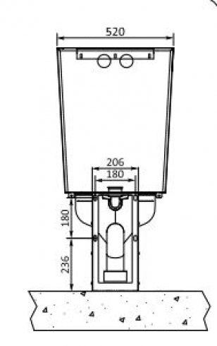 RBA Ambulant RBA8847-156 Toilet Suite with Seat Front Fixed