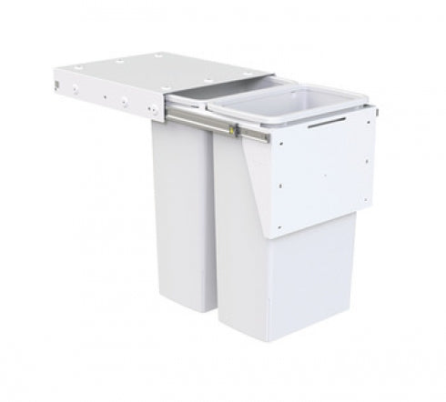Hafele Hideaway Compact Pull-Out Waste Bin 2 x 40L