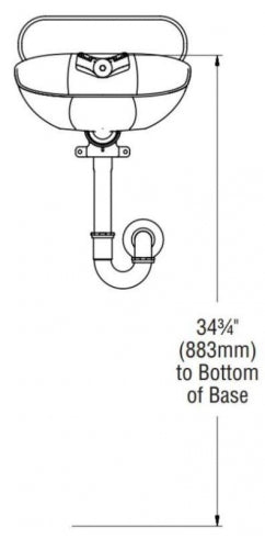 Bradley Halo Emergency Eye and Face Wash Fixture