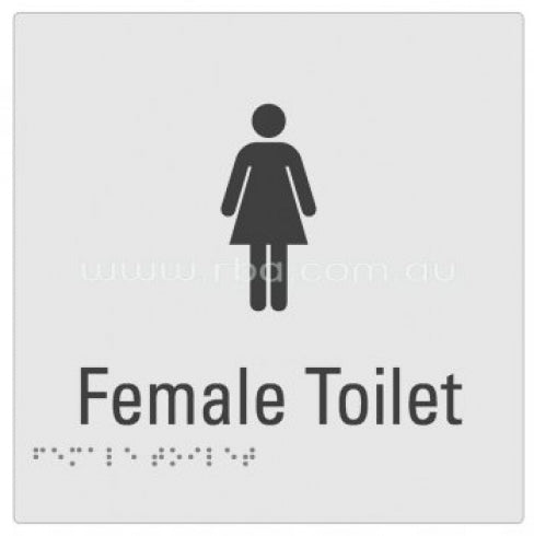 RBA Budget Braille Sign RBA4330 Female Toilet