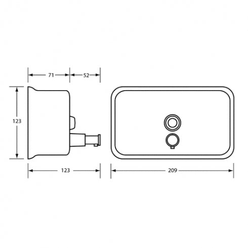Metlam ML600W Soap Dispenser Horizontal 1.2L