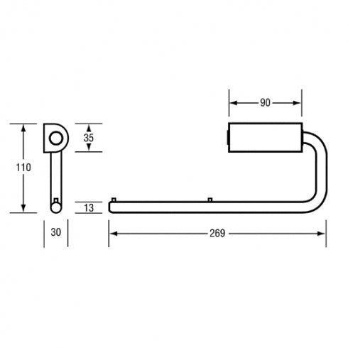 Metlam ML4135 Double Toilet Roll Holder