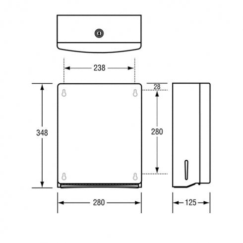 Metlam Antimicrobial ANMB Paper Towel Dispenser Rounded Fascia
