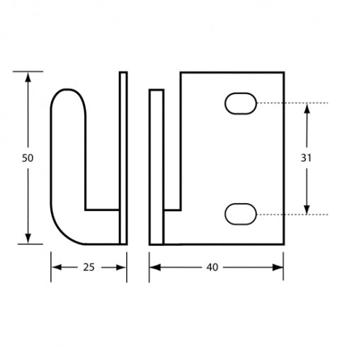 Metlam Hardware 103 Lift Off Staple Reversible