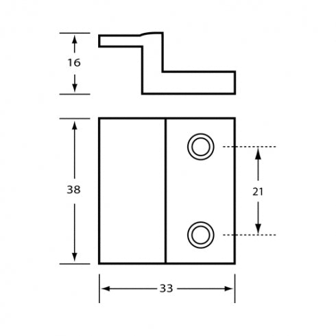 Metlam Hardware 117C Lift Off Staple Z Shape Concealed Fix
