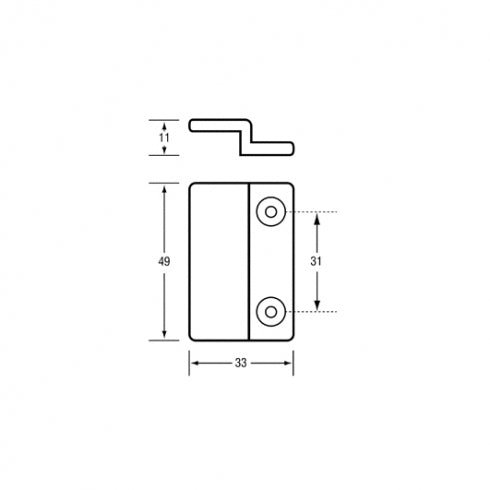 Metlam Hardware 301 Lift Off Staple Concealed Fix Z Shape