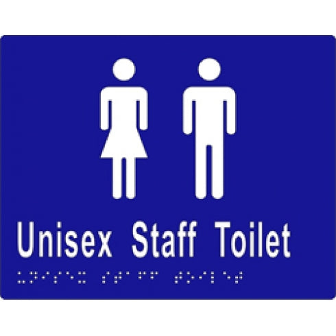 Metlam ML16214 Braille Sign Unisex Staff Toilet Undivided