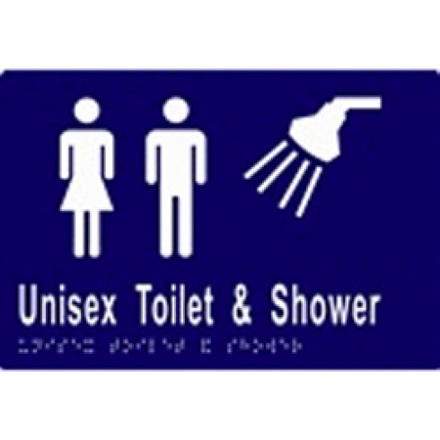 Metlam ML16306 Braille Sign Unisex Toilet and Shower
