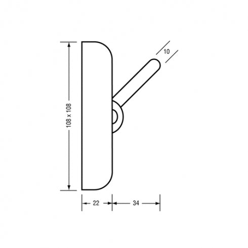 Metlam Anti-Ligature ML2123 Collapsible Coat Hook Exposed Fix (12kg)