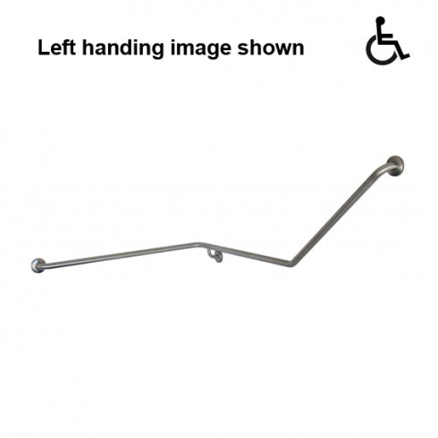 JD MACDONALD GermShield JDM-GFS-1 Toilet Rail Grab 40 Degree 1110 x 950 x 700mm