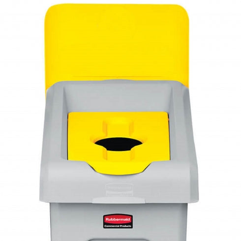Rubbermaid Slim Jim Recycling Station 2007907 Billboard Yellow