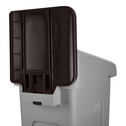 Rubbermaid Slim Jim Recycling Station 2007910 Billboard Black