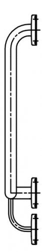 RBA Toilet Grab Rail Set RBA4040-345 850 x 700mm Plus 450mm Straight Rail