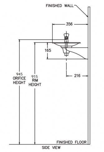 RBA Classic RBA8900 Drinking Fountain Wall Mounted