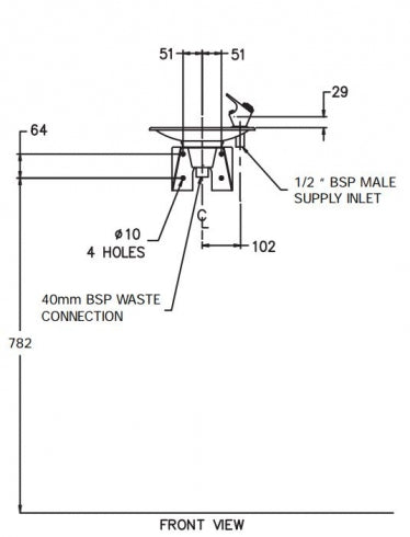 RBA Classic RBA8900 Drinking Fountain Wall Mounted