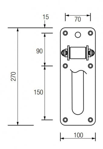 RBA RBA4007 Drop Down Rail Simple 850mm Long