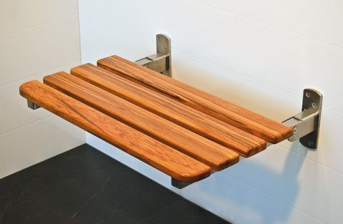 Superquip Sapphire 077 Shower Seat Folding Timber