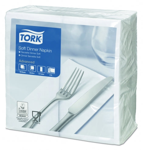 TORK 477579 Dinner Napkin 8 Fold Edge Emboss