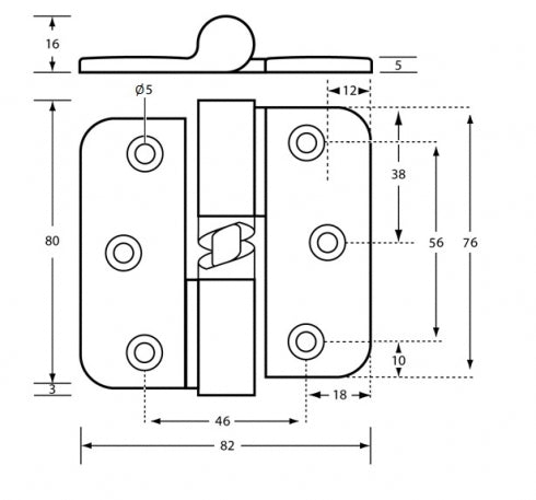 Metlam Hardware 106C Gravity Hinge Concealed Fix