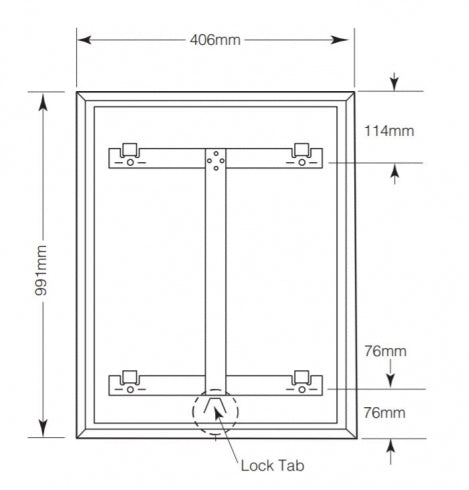 BOBRICK Budget B1658 Tempered Glass Mirror