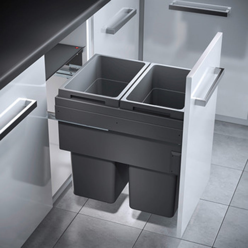 Hafele Hailo Euro Cargo ST45 Waste Bin 2 x 38L