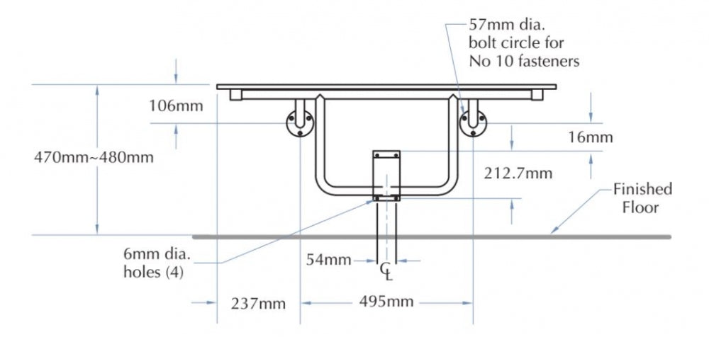 Bradley 9562-40 Shower Seat Folding