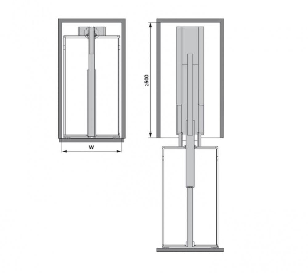 Hafele Kessebohmer Dispensa Pantry Storage 6 Trays
