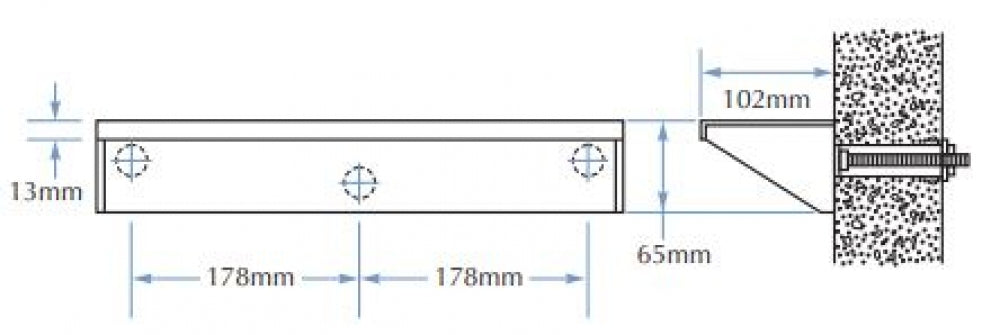 Bradley Security SA50 Shelf with Toothbrush Slots